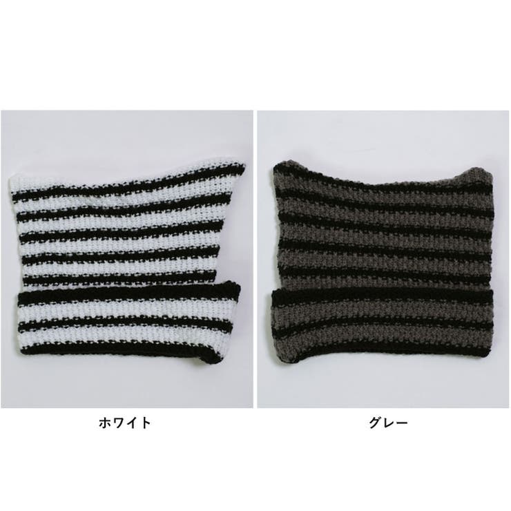 冬新作 猫耳 ボーダー | ShopNikoNiko | 詳細画像2 