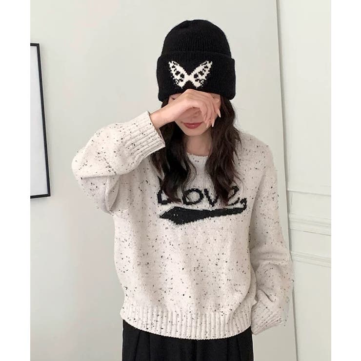 冬新作 バタフライモチーフ ビーニーニット帽 | ShopNikoNiko | 詳細画像5 