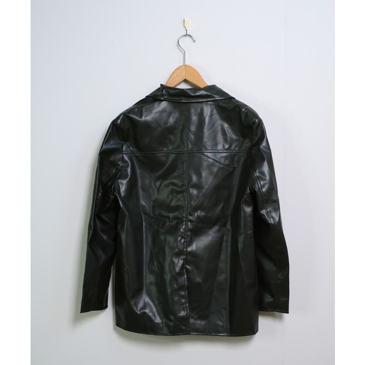 冬新作 PUレザー テーラードジャケット海外コーデ | ShopNikoNiko | 詳細画像12 