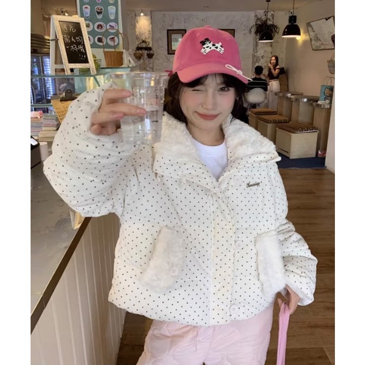 冬新作 ドット柄 ボアカラー | ShopNikoNiko | 詳細画像5 