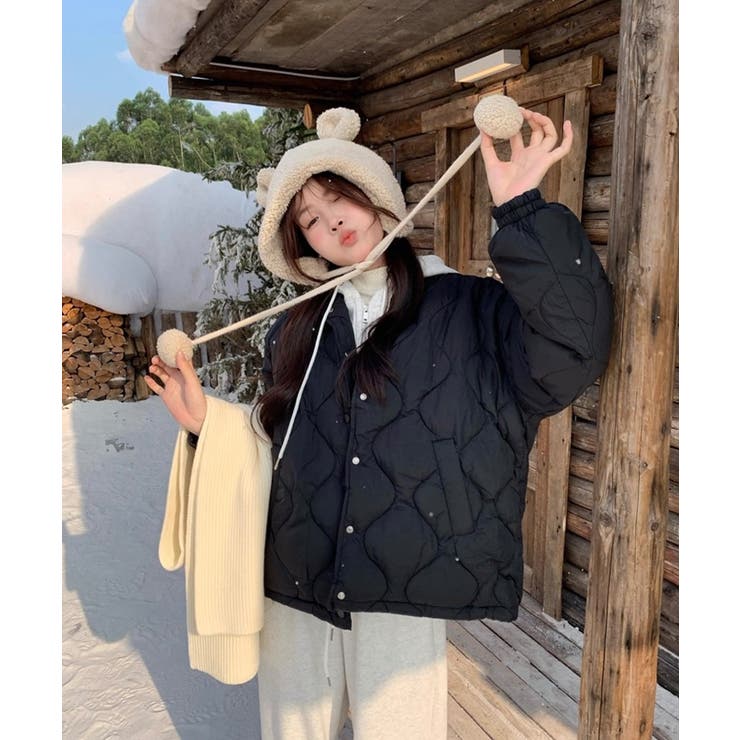 冬新作 ウェーブキルティング ノーカラー | ShopNikoNiko | 詳細画像6 