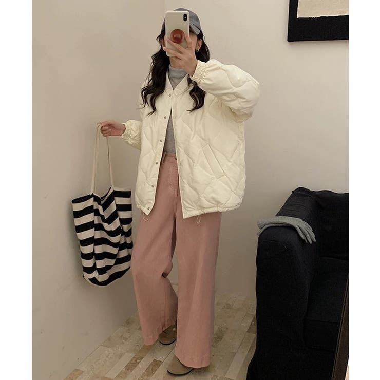 冬新作 ウェーブキルティング ノーカラー | ShopNikoNiko | 詳細画像8 