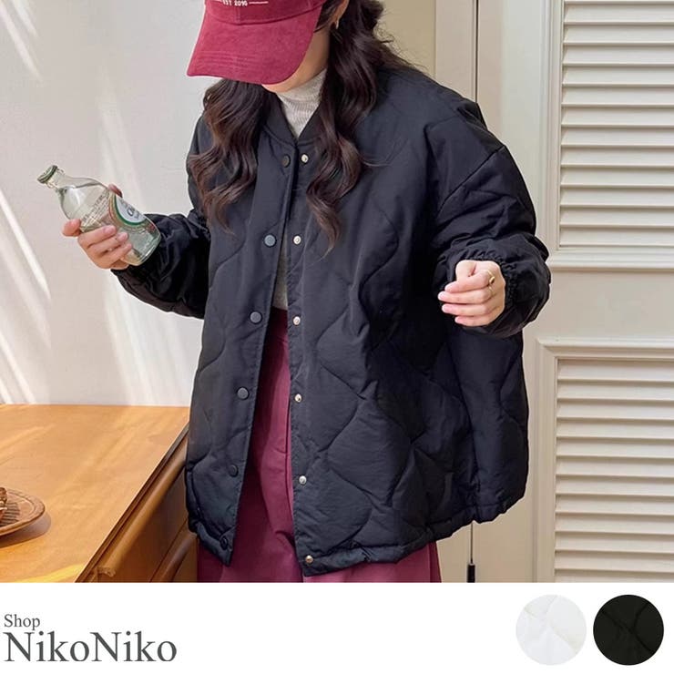 冬新作 ウェーブキルティング ノーカラー | ShopNikoNiko | 詳細画像1 