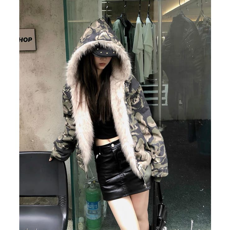 冬新作 カモフラ フェイクファー | ShopNikoNiko | 詳細画像8 