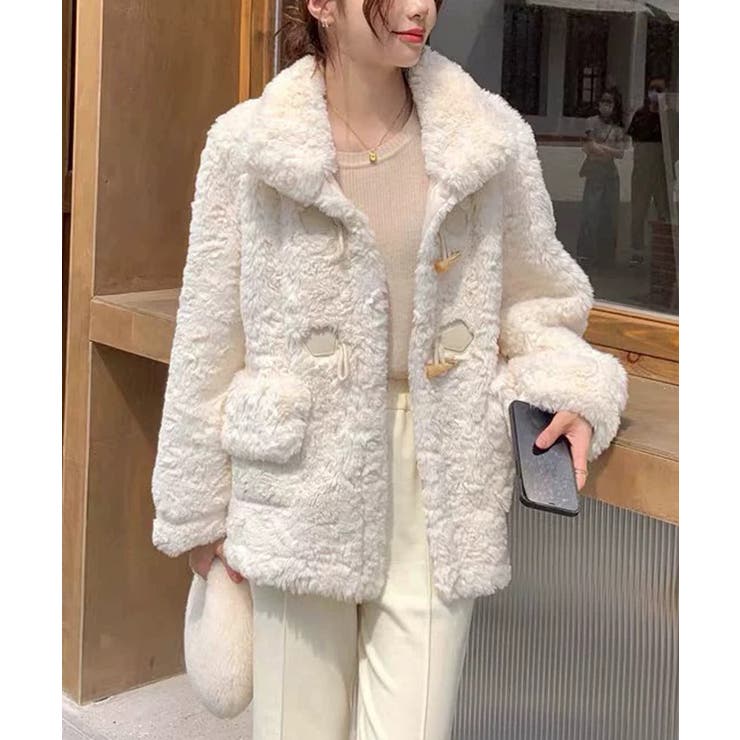 冬新作 トグルボタン フェイクファー | ShopNikoNiko | 詳細画像2 