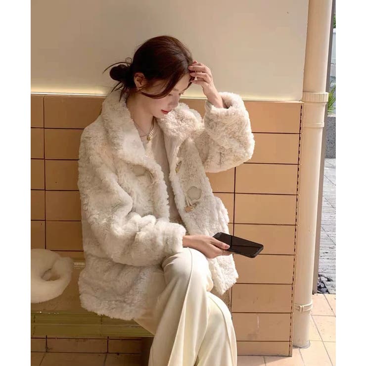 冬新作 トグルボタン フェイクファー | ShopNikoNiko | 詳細画像3 