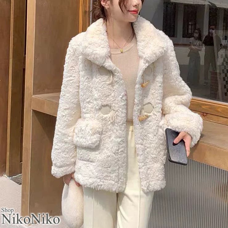 冬新作 トグルボタン フェイクファー | ShopNikoNiko | 詳細画像1 