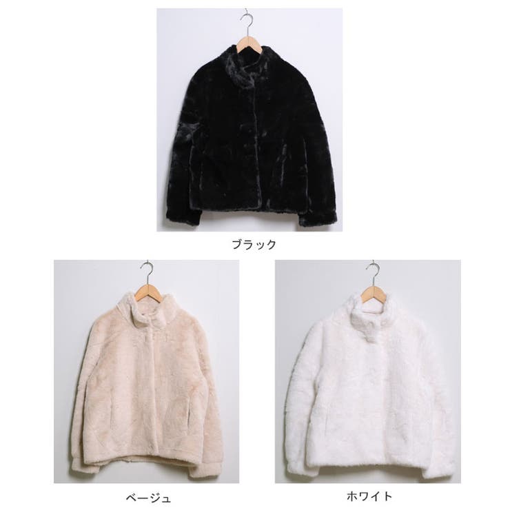 冬新作 スタンドカラー フェイクファーブルゾン海外コーデ | ShopNikoNiko | 詳細画像2 