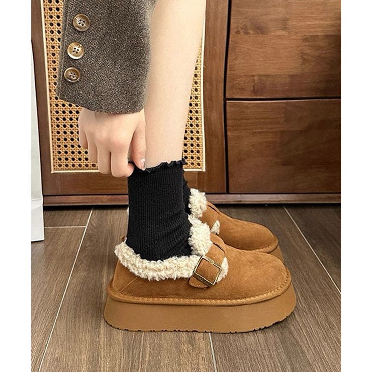 冬新作 フェイクムートン ベルトデザイン | ShopNikoNiko | 詳細画像7 