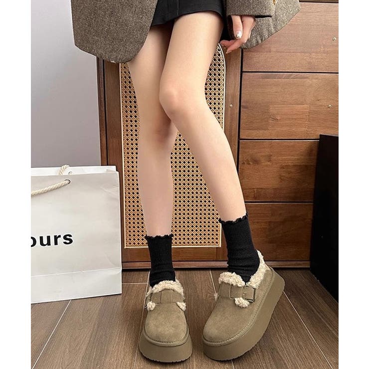 冬新作 フェイクムートン ベルトデザイン | ShopNikoNiko | 詳細画像9 