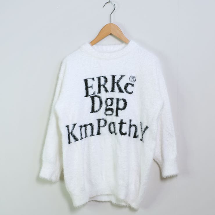 冬新作 ロゴデザイン シャギーニット | ShopNikoNiko | 詳細画像2 