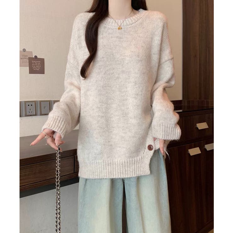 冬新作 サイドボタンデザイン アシンメトリー | ShopNikoNiko | 詳細画像5 