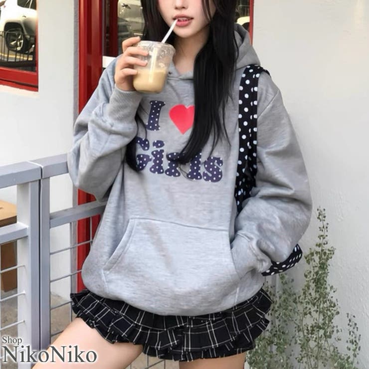 冬新作 ドット柄I Love | ShopNikoNiko | 詳細画像1 