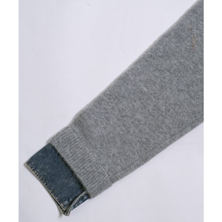 冬新作 デニムドッキング ニットカーディガントップス | ShopNikoNiko | 詳細画像21 