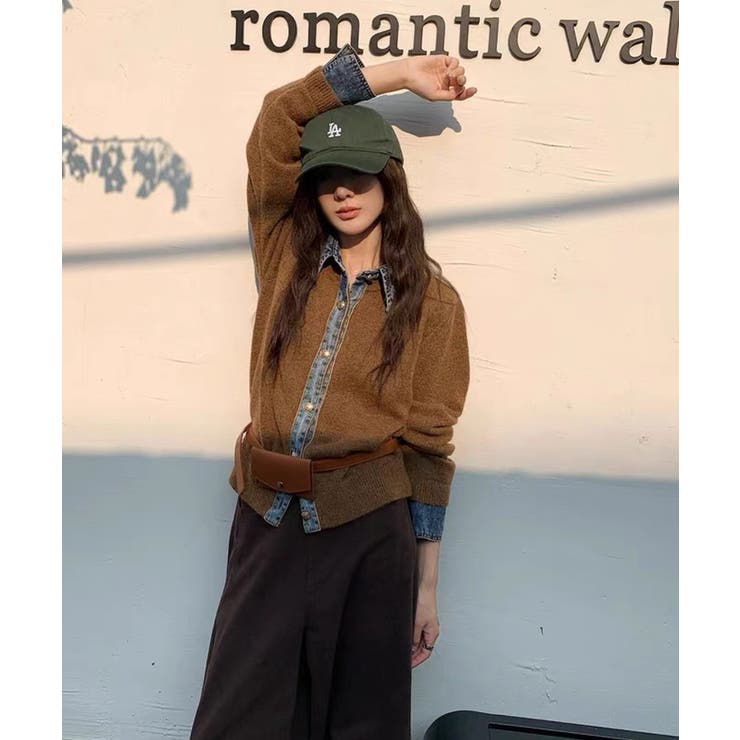 冬新作 デニムドッキング ニットカーディガントップス | ShopNikoNiko | 詳細画像11 