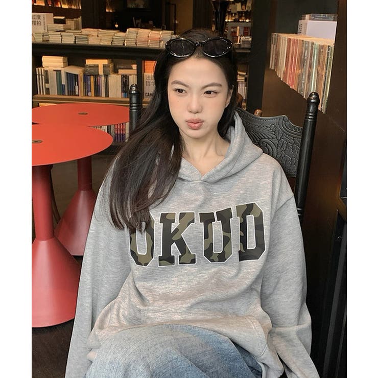 冬新作 カモフラビッグロゴフーディーパーカースウェット トレーナー | ShopNikoNiko | 詳細画像7 