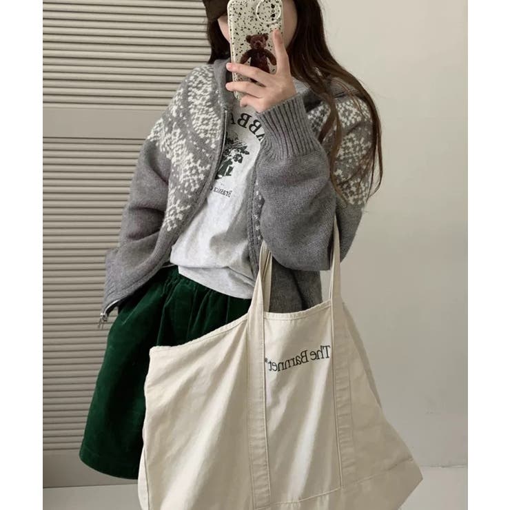 冬新作 ノルディック柄 ダブルジップアップ | ShopNikoNiko | 詳細画像8 