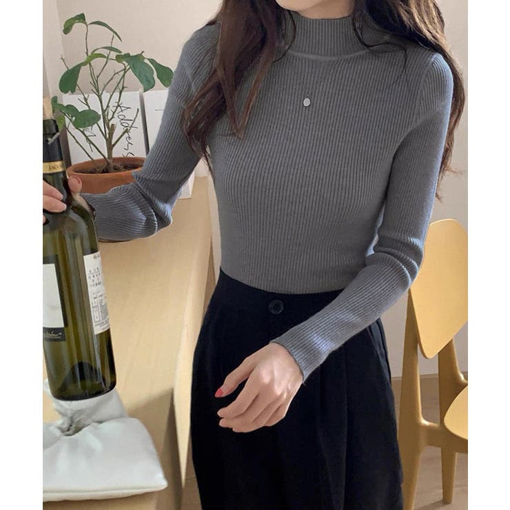グレー | 冬新作 ベーシック ハイネック | ShopNikoNiko