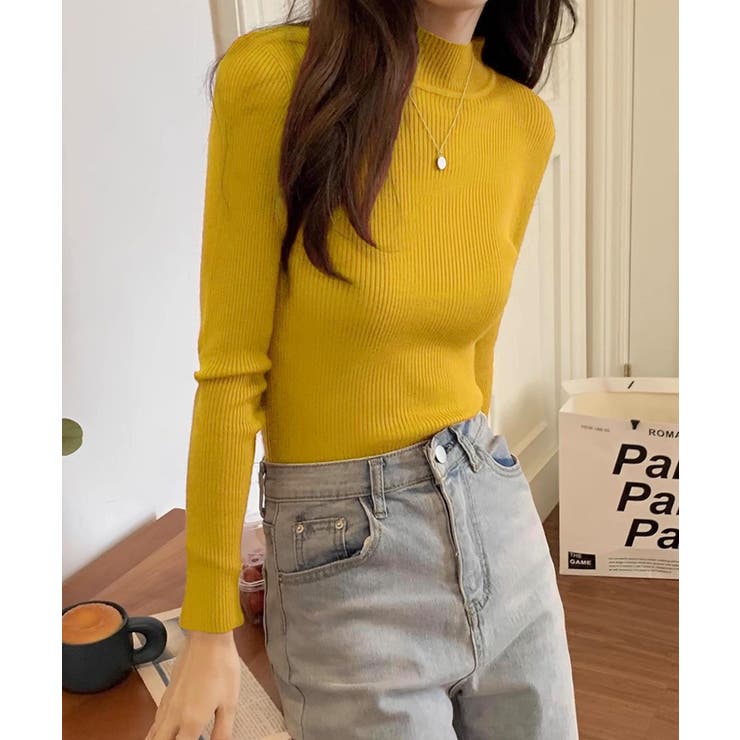 イエロー | 冬新作 ベーシック ハイネック | ShopNikoNiko