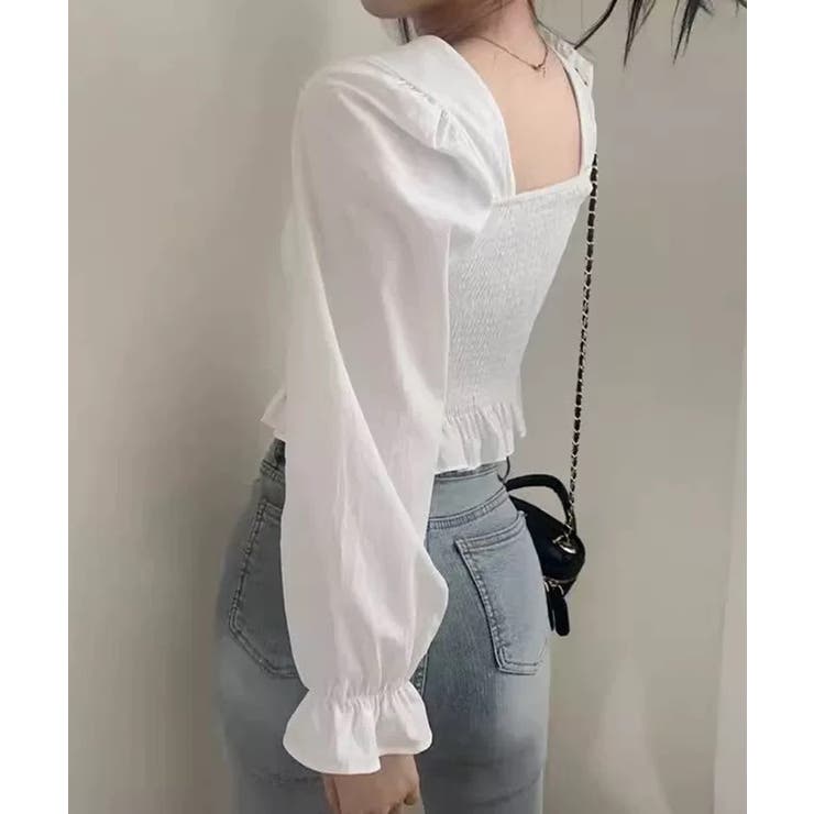 春新作 レースアップリボン フリルネック | ShopNikoNiko | 詳細画像7 