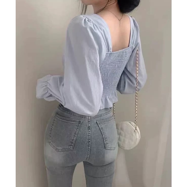 春新作 レースアップリボン フリルネック | ShopNikoNiko | 詳細画像9 