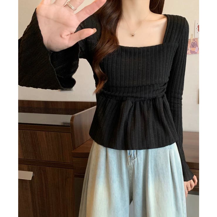 冬新作 スクエアネック ショート丈 | ShopNikoNiko | 詳細画像5 