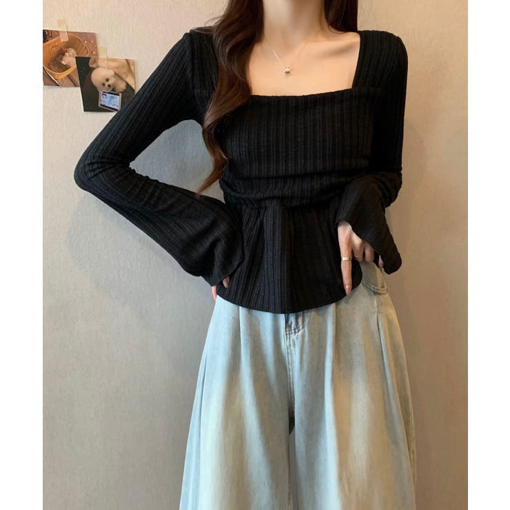 冬新作 スクエアネック ショート丈 | ShopNikoNiko | 詳細画像6 