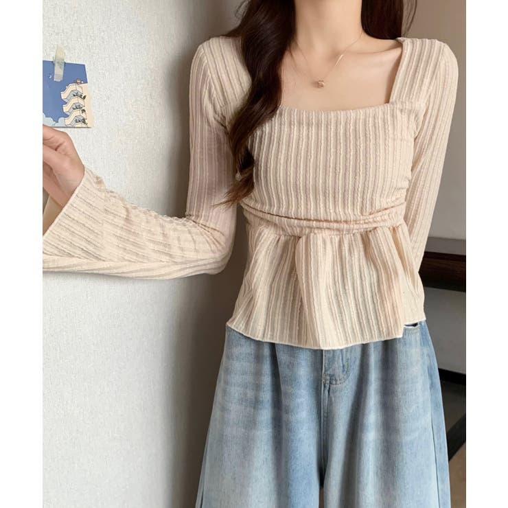 冬新作 スクエアネック ショート丈 | ShopNikoNiko | 詳細画像9 