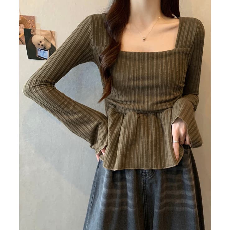 冬新作 スクエアネック ショート丈 | ShopNikoNiko | 詳細画像12 