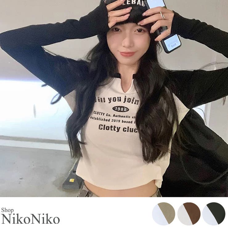 冬新作 スリットネック ラグラン | ShopNikoNiko | 詳細画像1 