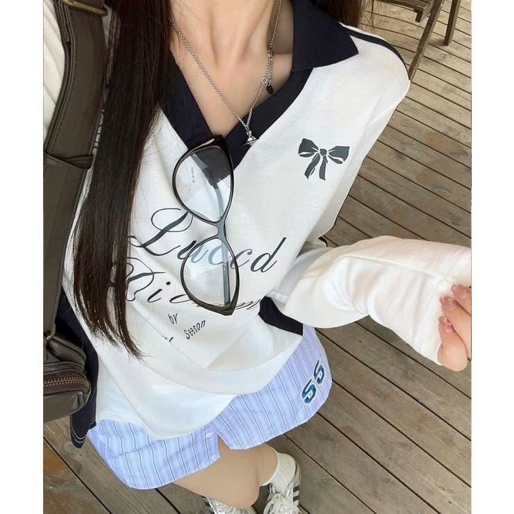 冬新作 バックリボン ユニフォーム風 | ShopNikoNiko | 詳細画像5 