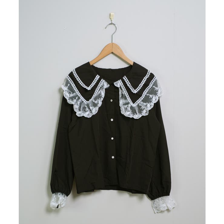 冬新作 ビックレースカラー フリル袖 | ShopNikoNiko | 詳細画像13 