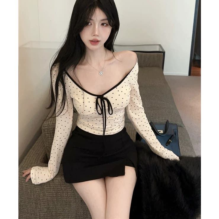 冬新作 ドット柄 フロントリボン | ShopNikoNiko | 詳細画像6 