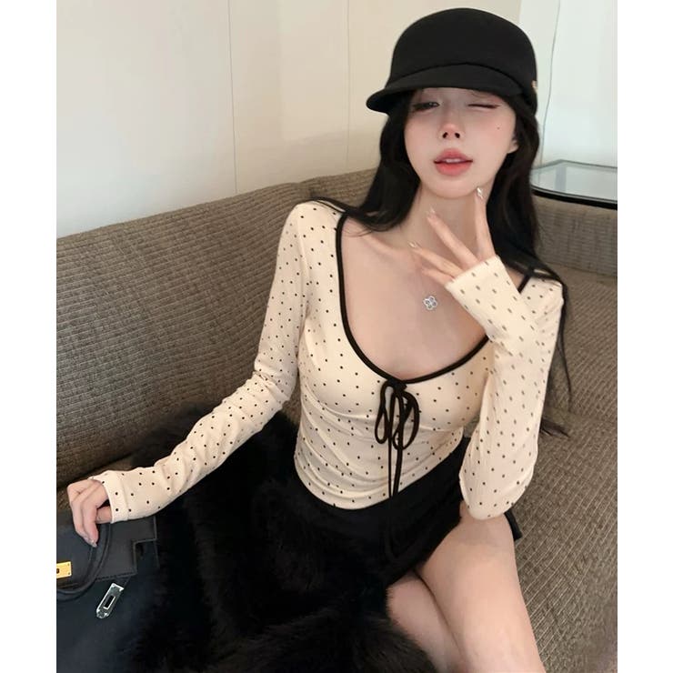 冬新作 ドット柄 フロントリボン | ShopNikoNiko | 詳細画像7 