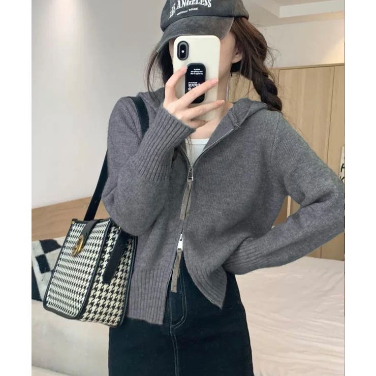 グレー | 秋新作 ベーシック ダブルジップアップ | ShopNikoNiko
