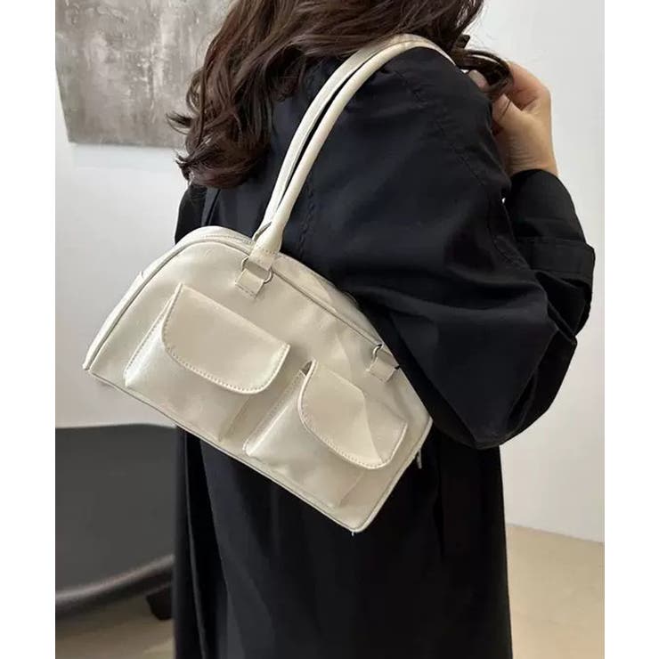 冬新作 フロントダブルポケット ボストンバッグ韓国バッグ | ShopNikoNiko | 詳細画像11 