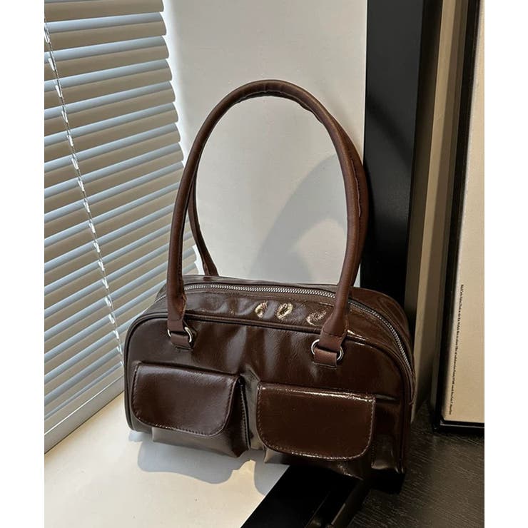 冬新作 フロントダブルポケット ボストンバッグ韓国バッグ | ShopNikoNiko | 詳細画像14 