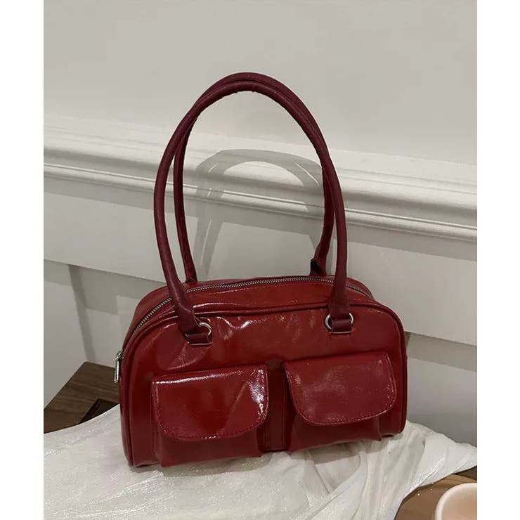 冬新作 フロントダブルポケット ボストンバッグ韓国バッグ | ShopNikoNiko | 詳細画像18 