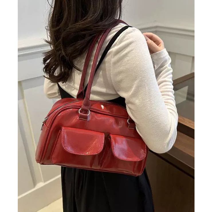 冬新作 フロントダブルポケット ボストンバッグ韓国バッグ | ShopNikoNiko | 詳細画像21 