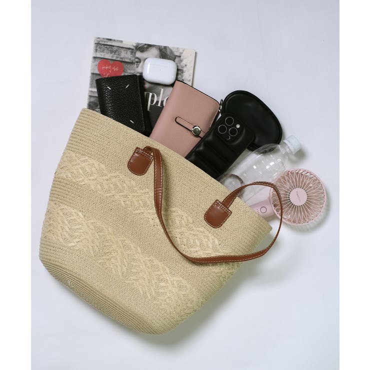 冬新作 PUレザーハンドル ストロー編み | ShopNikoNiko | 詳細画像34 