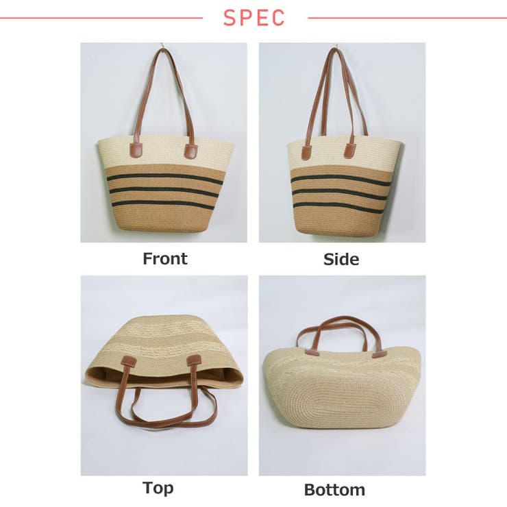 冬新作 PUレザーハンドル ストロー編み | ShopNikoNiko | 詳細画像36 