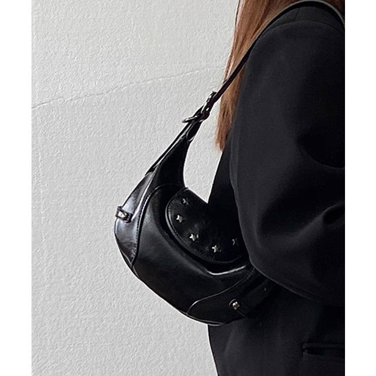 ブラック | 冬新作 スタースタッズ PUレザー | ShopNikoNiko