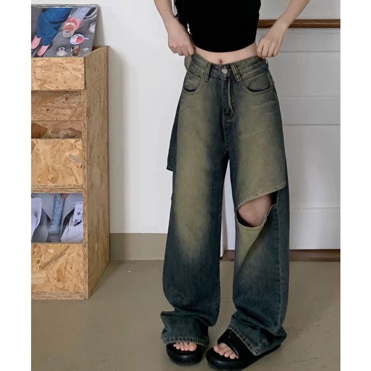 冬新作 ウォッシュ加工 カットアウト | ShopNikoNiko | 詳細画像9 