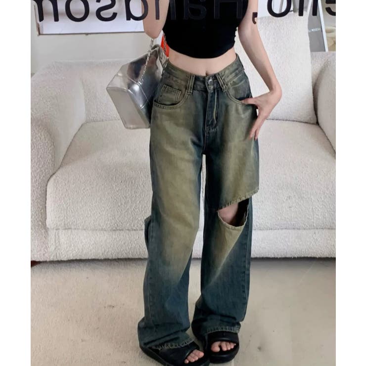 冬新作 ウォッシュ加工 カットアウト | ShopNikoNiko | 詳細画像10 