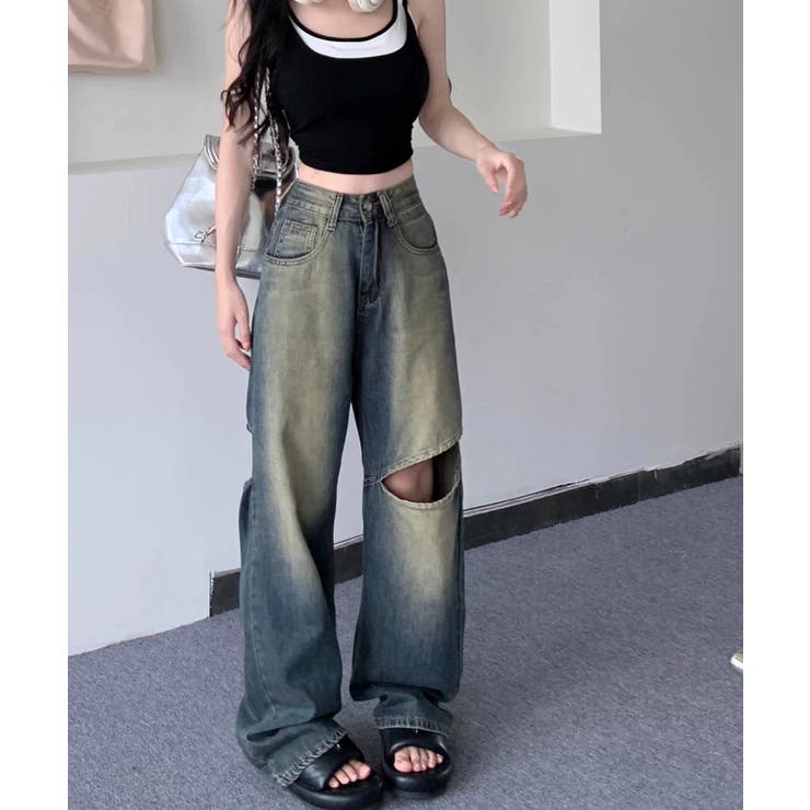 冬新作 ウォッシュ加工 カットアウト | ShopNikoNiko | 詳細画像11 