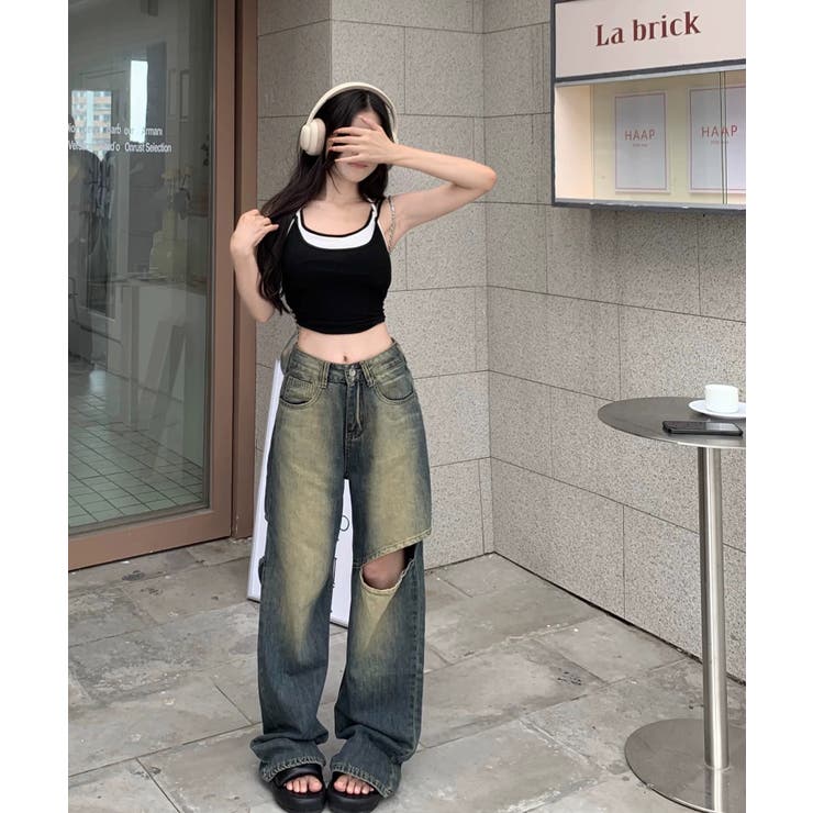 冬新作 ウォッシュ加工 カットアウト | ShopNikoNiko | 詳細画像13 