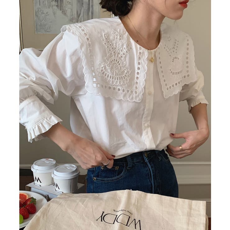 冬新作 ビックカラー レース刺繍 | ShopNikoNiko | 詳細画像4 