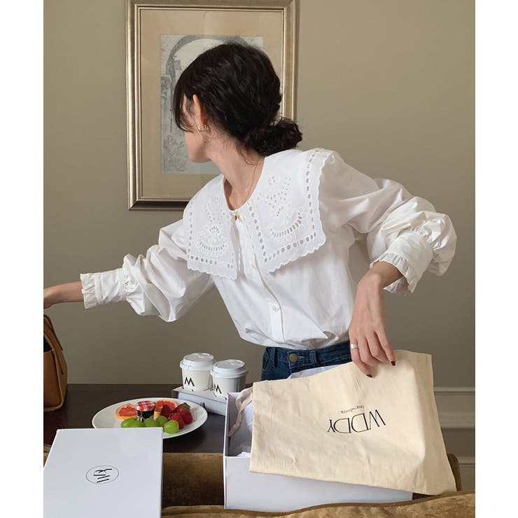 冬新作 ビックカラー レース刺繍 | ShopNikoNiko | 詳細画像6 