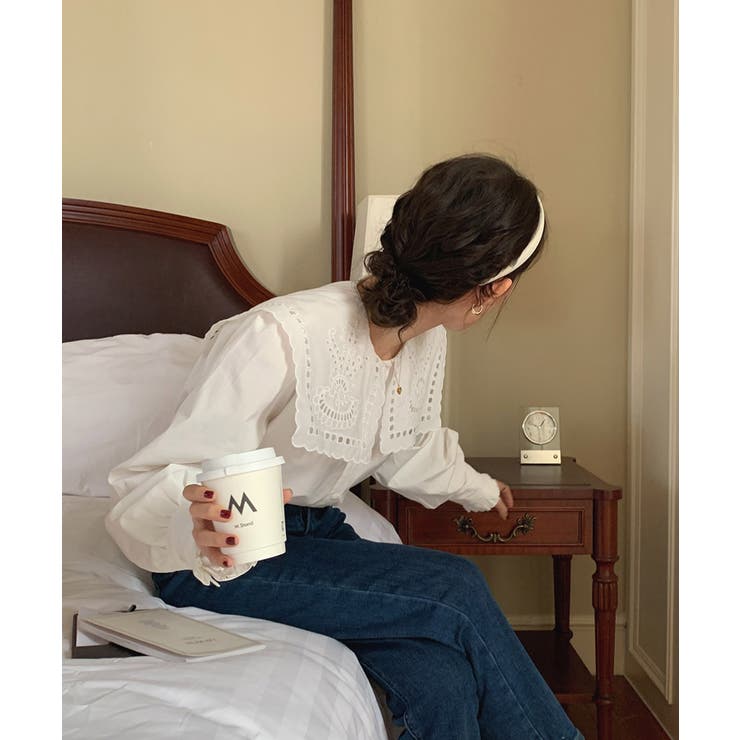 冬新作 ビックカラー レース刺繍 | ShopNikoNiko | 詳細画像10 