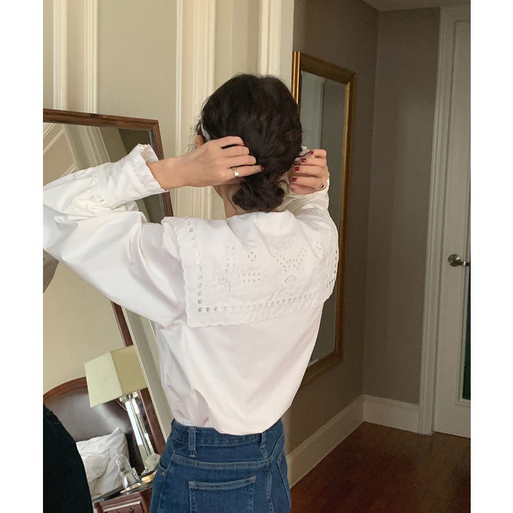 冬新作 ビックカラー レース刺繍 | ShopNikoNiko | 詳細画像12 